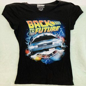 BACK TO THE FUTURE - Black T-Shirt - Young Women’s Size L (11-13)